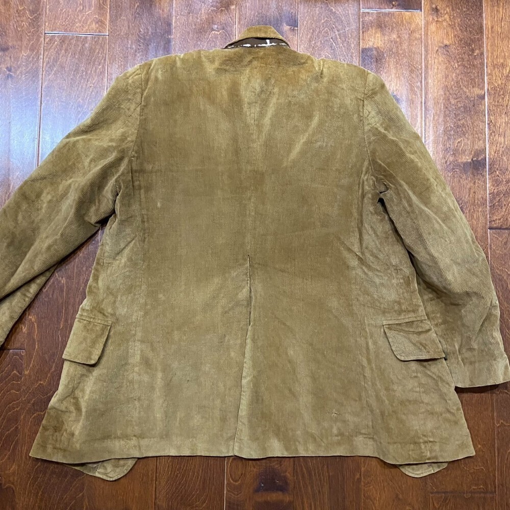 Envoy Japan Vintage Corduroy Brown Khaki Blazer Sport Coat Men's Size 44 L - Picture 3 of 8